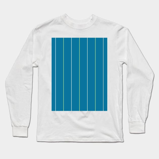 Norwich City 2021 Away Teal White and Yellow Pinstripes Long Sleeve T-Shirt by Culture-Factory